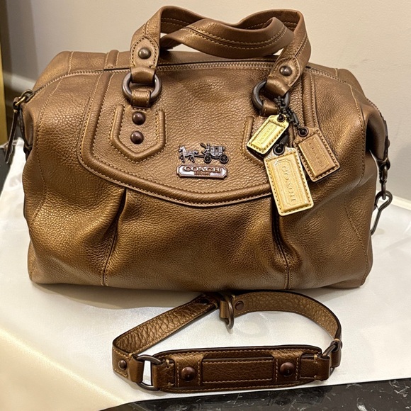 Coach Tan Leather Satchel with Tags - Picture 1 of 10